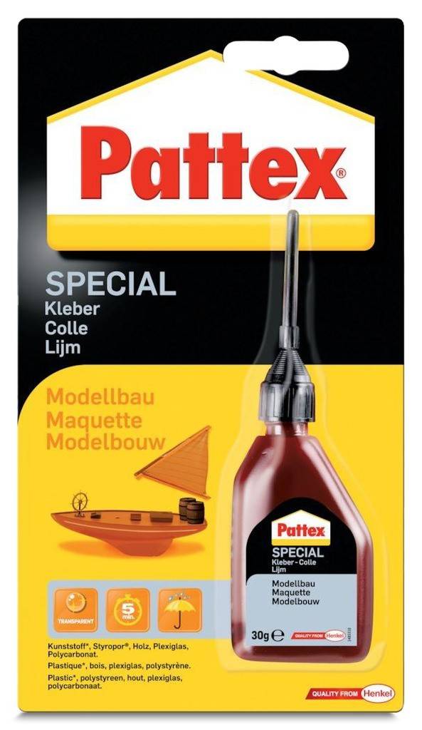 Pattex Modellbau PlasticProduktbeschreibung Verschweiß-Klebstoff für fast alle Kunststoffe Ideal für Modellbau und Haushalt Verschweißt m