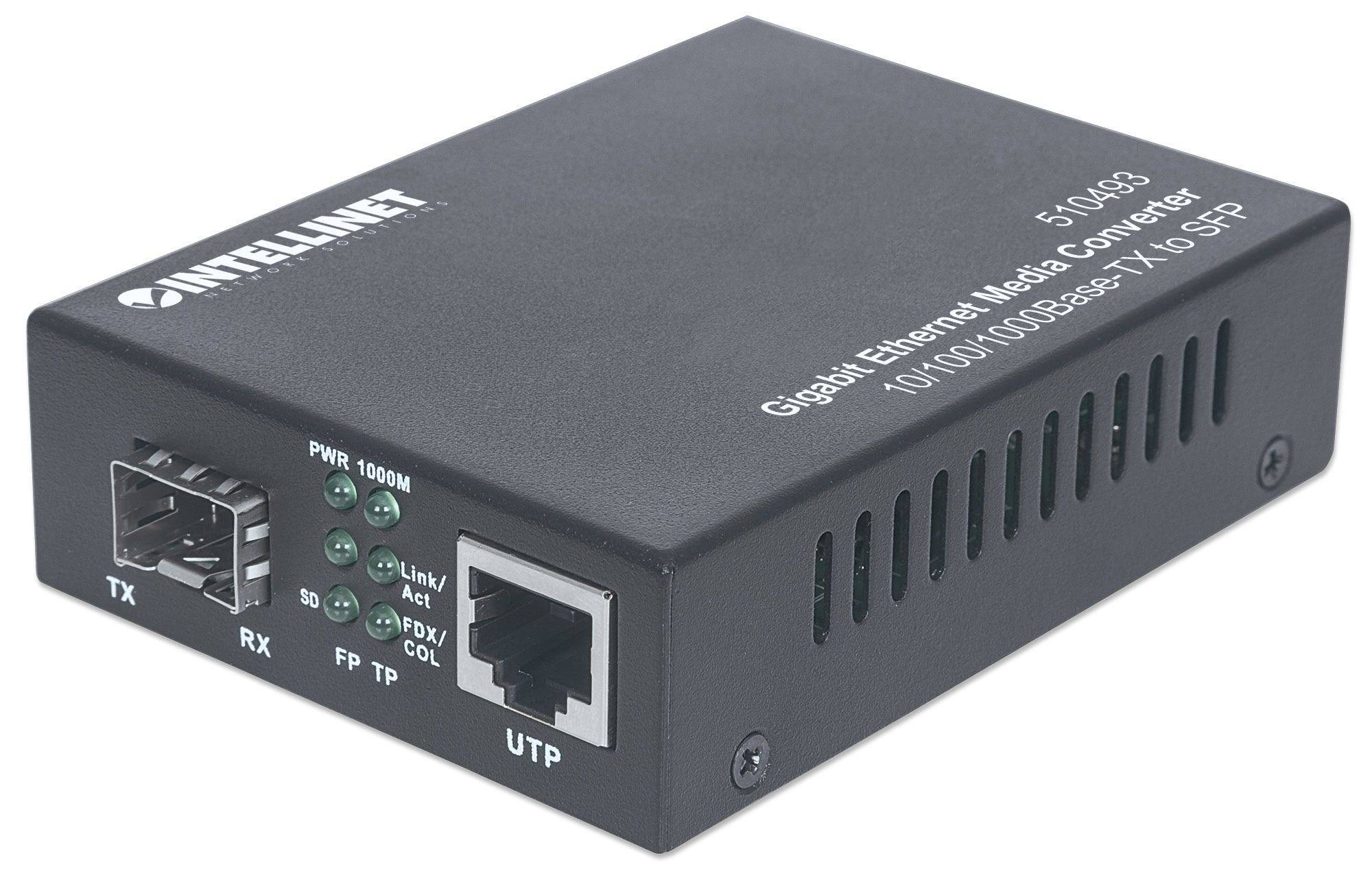 Intellinet 510493 INTELLINET Medienkonverter Gigabit SFP 100m