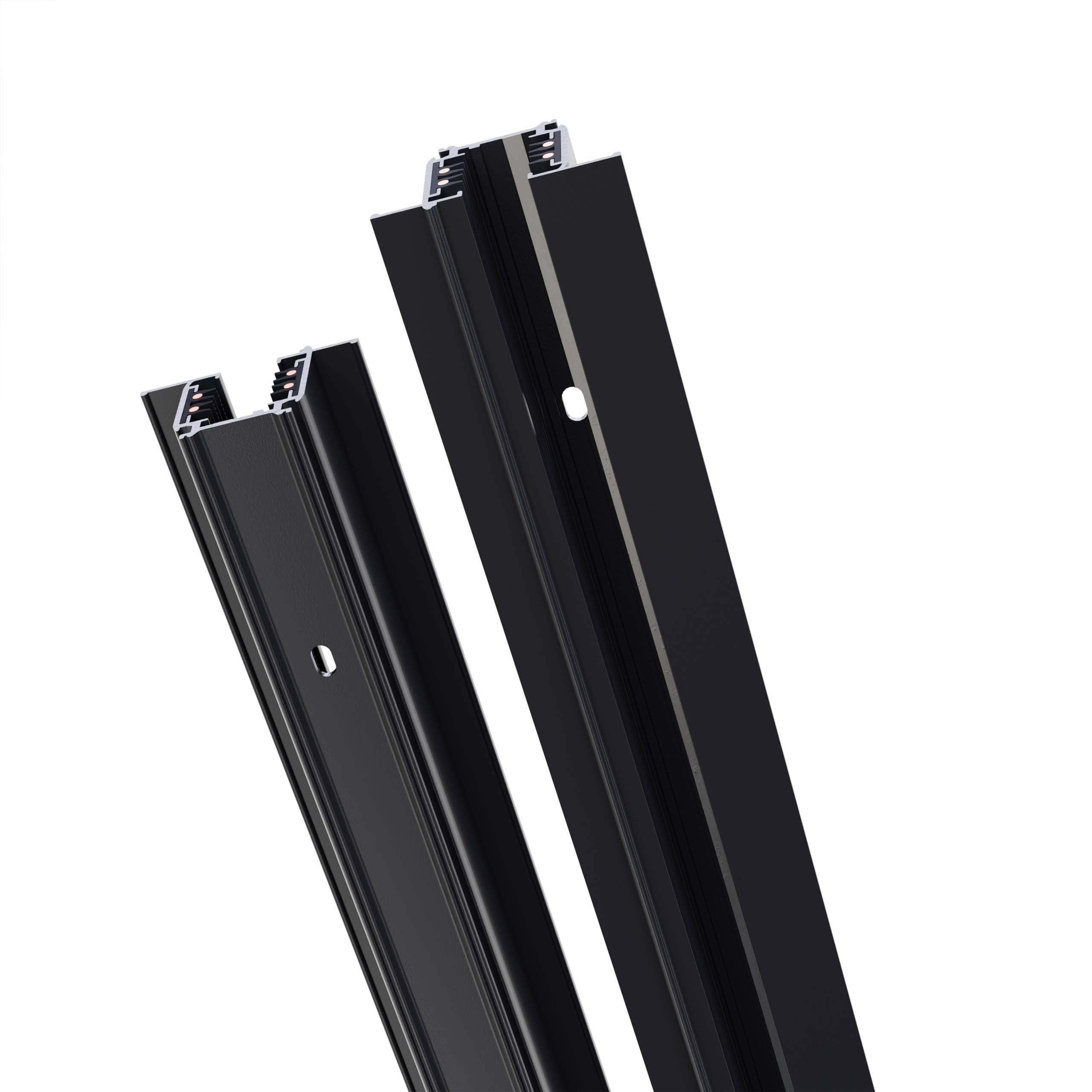 Stromschiene 3-Phasen Einbau 2m Schwarz