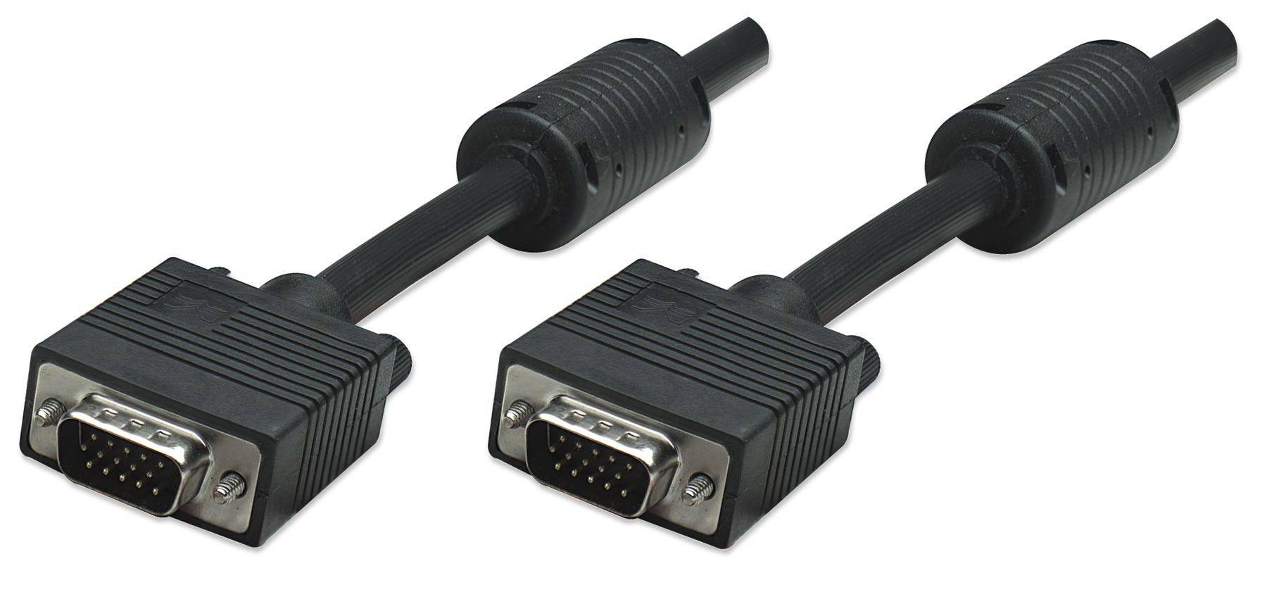 Manhattan 317757 MANHATTAN SVGA Kabel HD15 St/St 1.8m Ferritkern schwarz