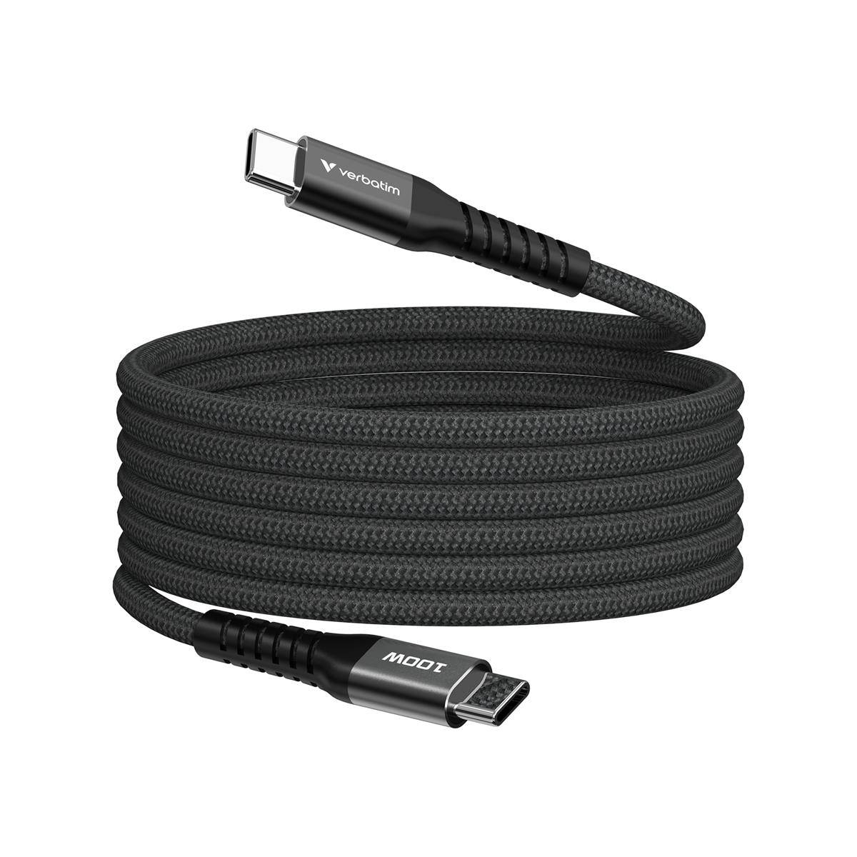 Verbatim 31863 Verbatim Sync & Charge USB-C to USB-C 100W Magn. 120cm Black