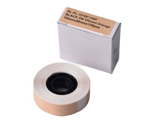 G&G 21247 G&G Etikettenrolle (150 Einzeletiketten 15 x 50mm) Orange