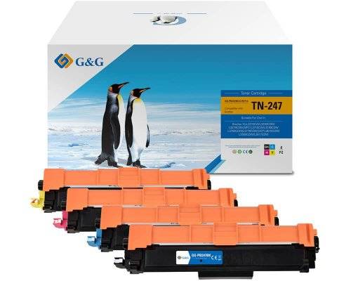 G&G 16024 G&G Toner 4er Set für Brother TN-247 BK/C/M/Y Value Pack