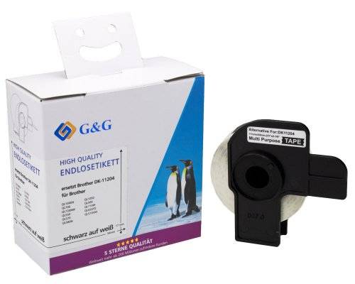 G&G 14949 G&G 400er-Pack Etiketten kompatibel mit Brother DK-11204