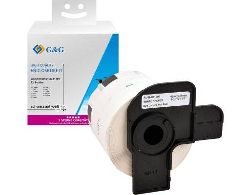 G&G 14950 G&G Etiketten 800 Stück kompatibel mit Brother DK-11209