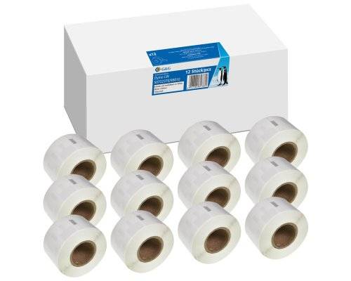 G&G 19330 G&G Etiketten 12 x 130 Stück für DYMO 99010/ S0722370