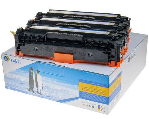 G&G 14993 G&G Toner 3er Color Set für HP 125A /128A/131A C/M/Y