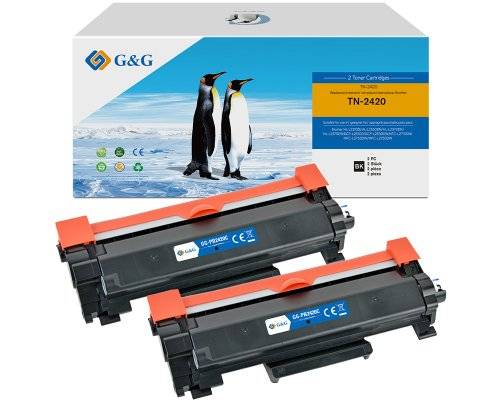 G&G 21477 G&G XL-Toner 2er Set kompatibel mit Brother TN-2420