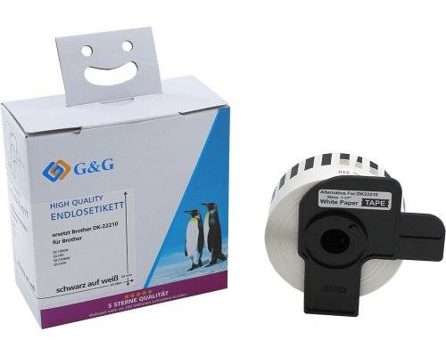 G&G 15025 G&G Etiketten-Rolle kompatibel mit Brother DK-22210