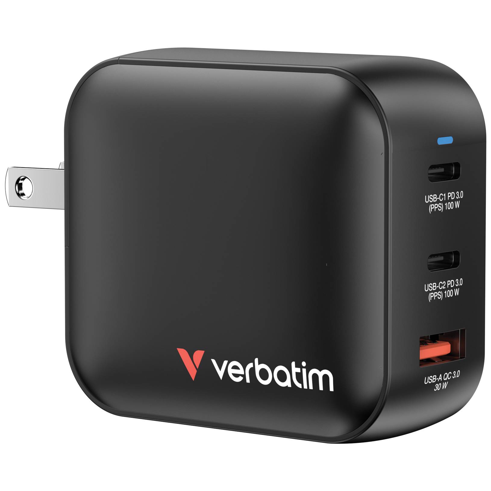 Verbatim 32230 Verbatim Mini GaN Charger 3 Port 100W (EU/UK/US)
