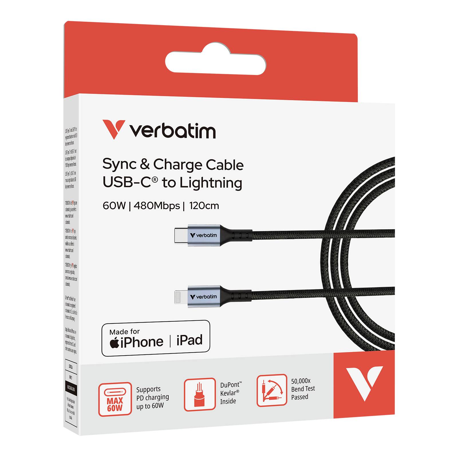 Verbatim 31844 Verbatim Sync & Charge USB-C to Lightning 120cm