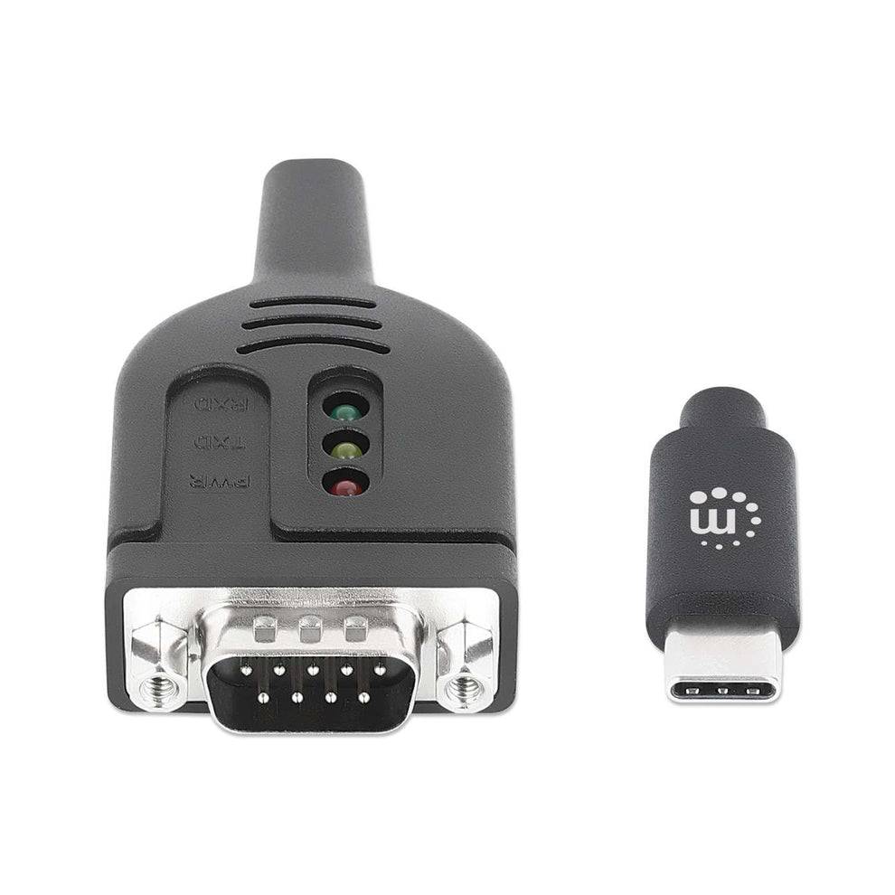 Manhattan 154499 MANHATTAN USB-C auf Seriell DB9/RS232 Adapter PL2303GT 1m