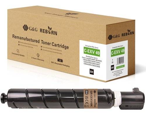 G&G 22029 G&G Reborn-Toner kompatibel mit Canon C-EXV 49 (8524B002) B