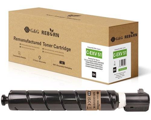 G&G 22048 G&G Reborn-Toner kompatibel mit Canon C-EXV 51 (0481C002) B