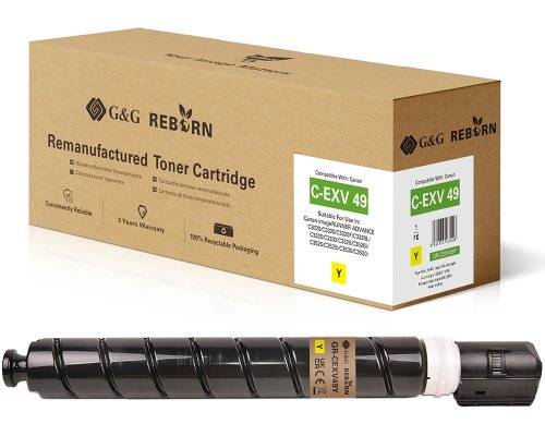 G&G 22032 G&G Reborn-Toner kompatibel mit Canon C-EXV 49 (8527B002) Y
