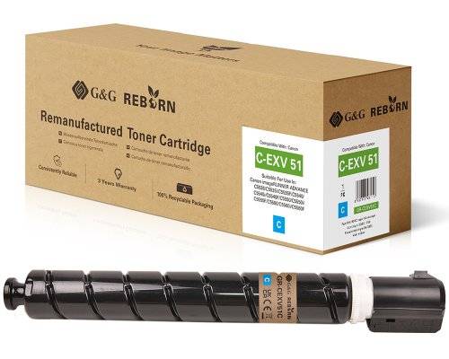 G&G 22049 G&G Reborn-Toner kompatibel mit Canon C-EXV 51 (0482C002) C