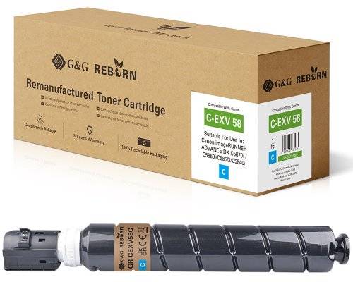 G&G 22053 G&G Reborn-Toner kompatibel mit Canon C-EXV58 (3764C002) C