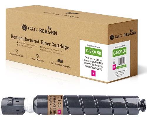 G&G 22054 G&G Reborn-Toner kompatibel mit Canon C-EXV58 (3765C002) M