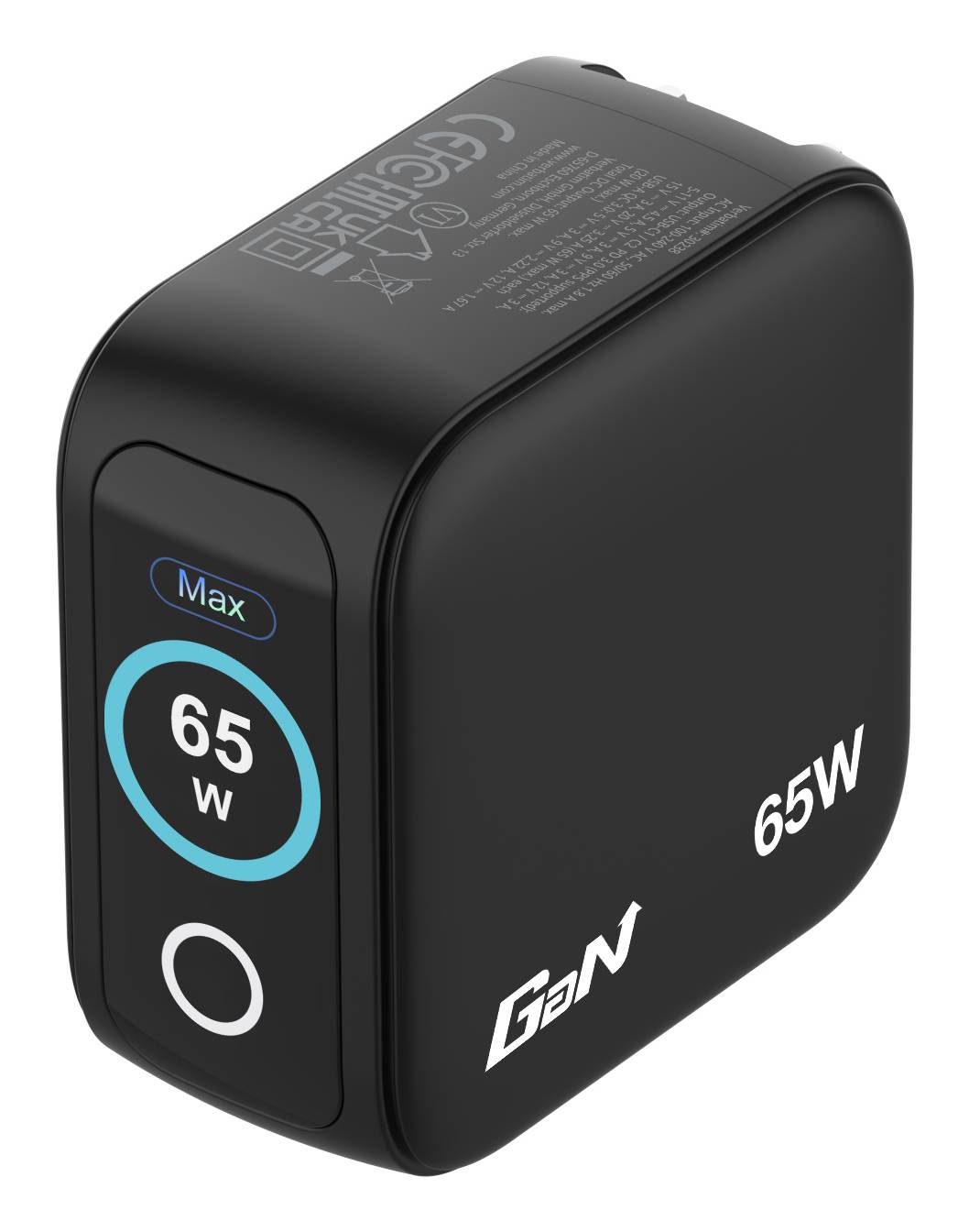 Verbatim 30238 Verbatim Mini GaN Charger 3 Port 65W w Display (EU/UK/US)