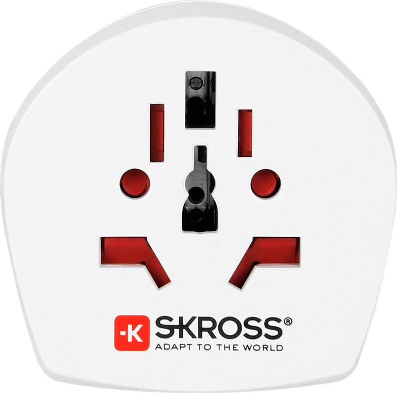 SKROSS 39771 Country Adapter World to UK, Weiß - geeignet für alle geerdeten und ungeerdeten Geräte (2- und 3-pol.)