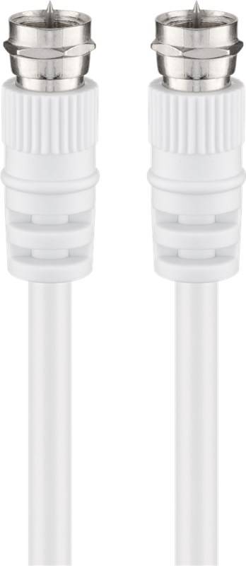 Goobay 27202 SAT-Antennenkabel (<70 dB), doppelt geschirmt, 10 m, Weiß - F-Stecker > F-Stecker