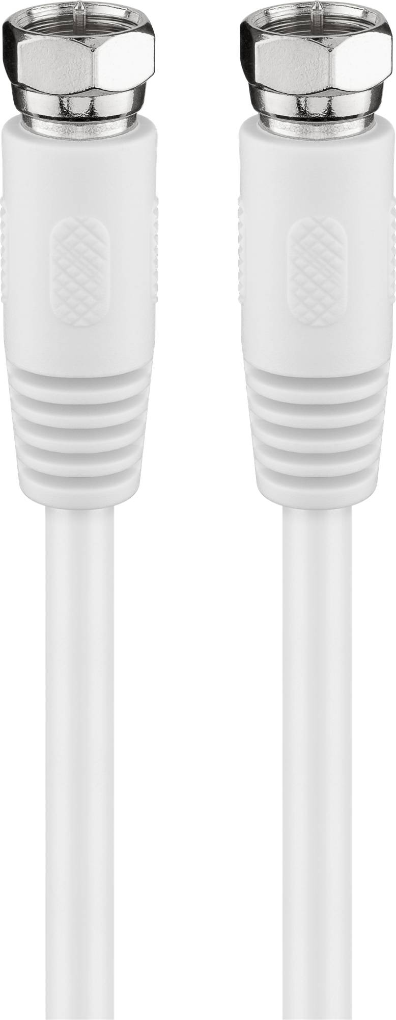 Goobay 27498 SAT-Antennenkabel (80 dB), doppelt geschirmt, 3.5 m, Weiß - F-Stecker > F-Stecker (vollständig geschirmt)