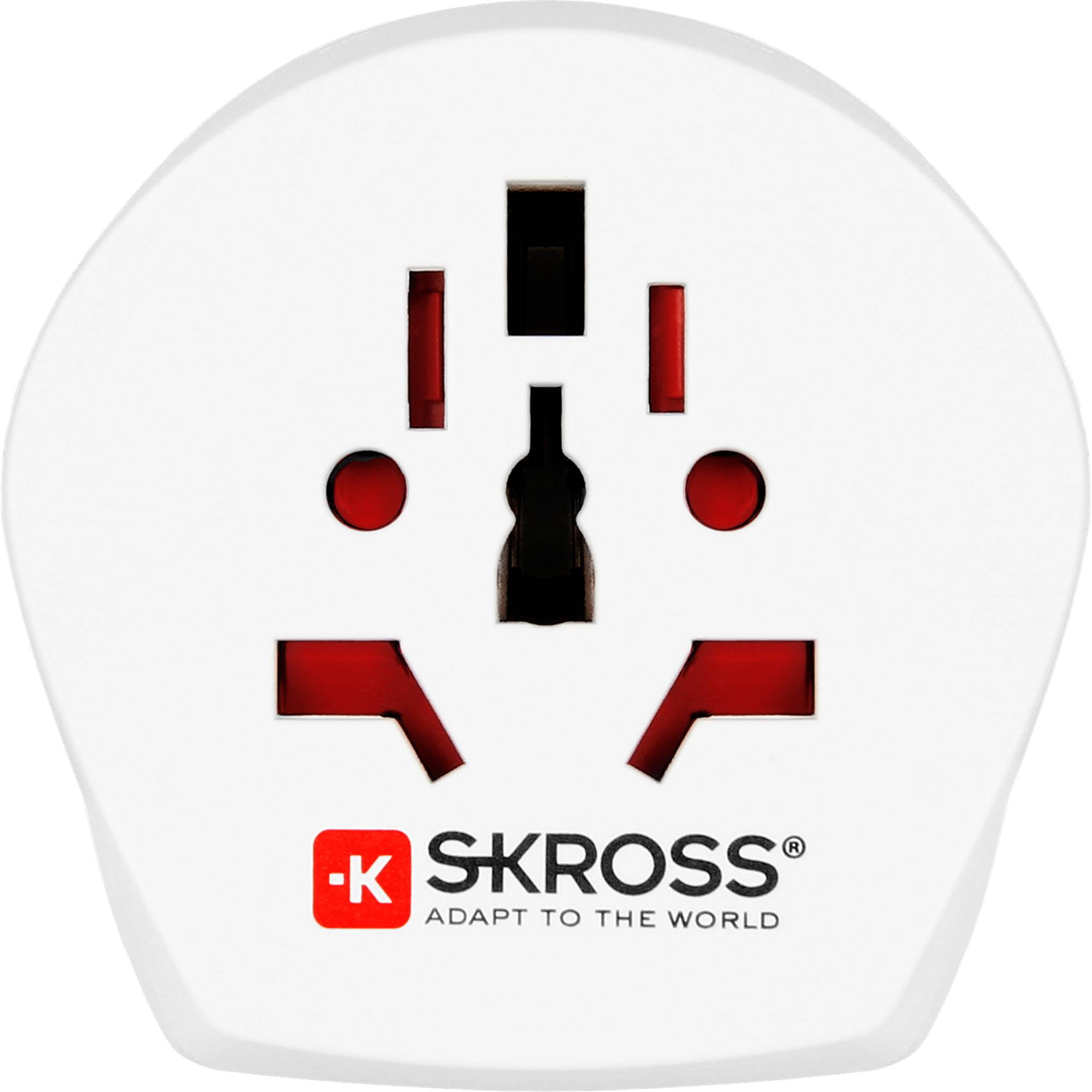 10x SKROSS 39769 Länderadapter Welt auf Europa, Weiß - geeignet für alle geerdeten und ungeerdeten Geräte (2- und 3-polig)