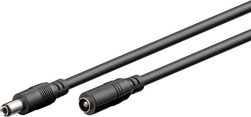 60x Goobay 71401 DC-Verlängerungskabel, 3 m, schwarz, 3 m - mit Hohlstecker 5,5 x 2,5 mm
