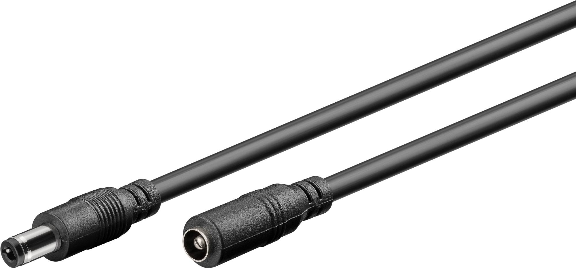 60x Goobay 71401 DC-Verlängerungskabel, 3 m, schwarz, 3 m - mit Hohlstecker 5,5 x 2,5 mm