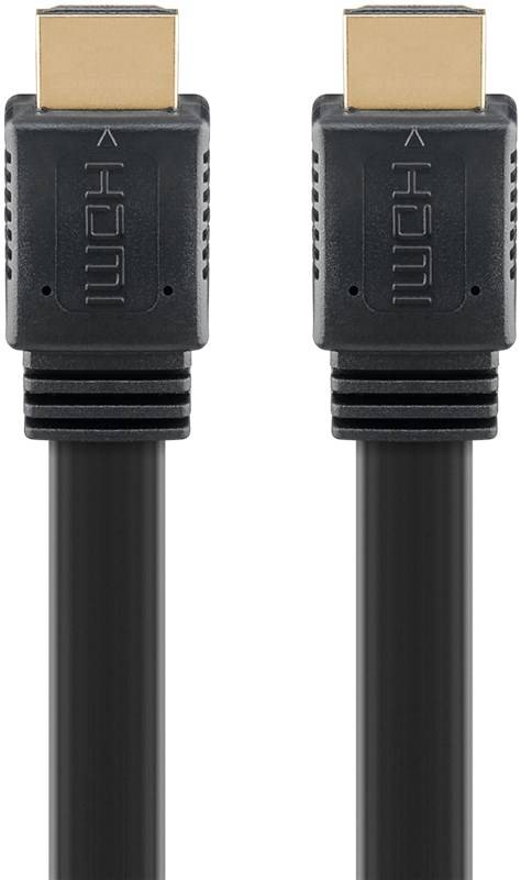 120x Goobay 77134 Standard High-Speed-HDMI™-Flachkabel mit Ethernet, 1.5 m, schwarz - 8K/60 Hz
