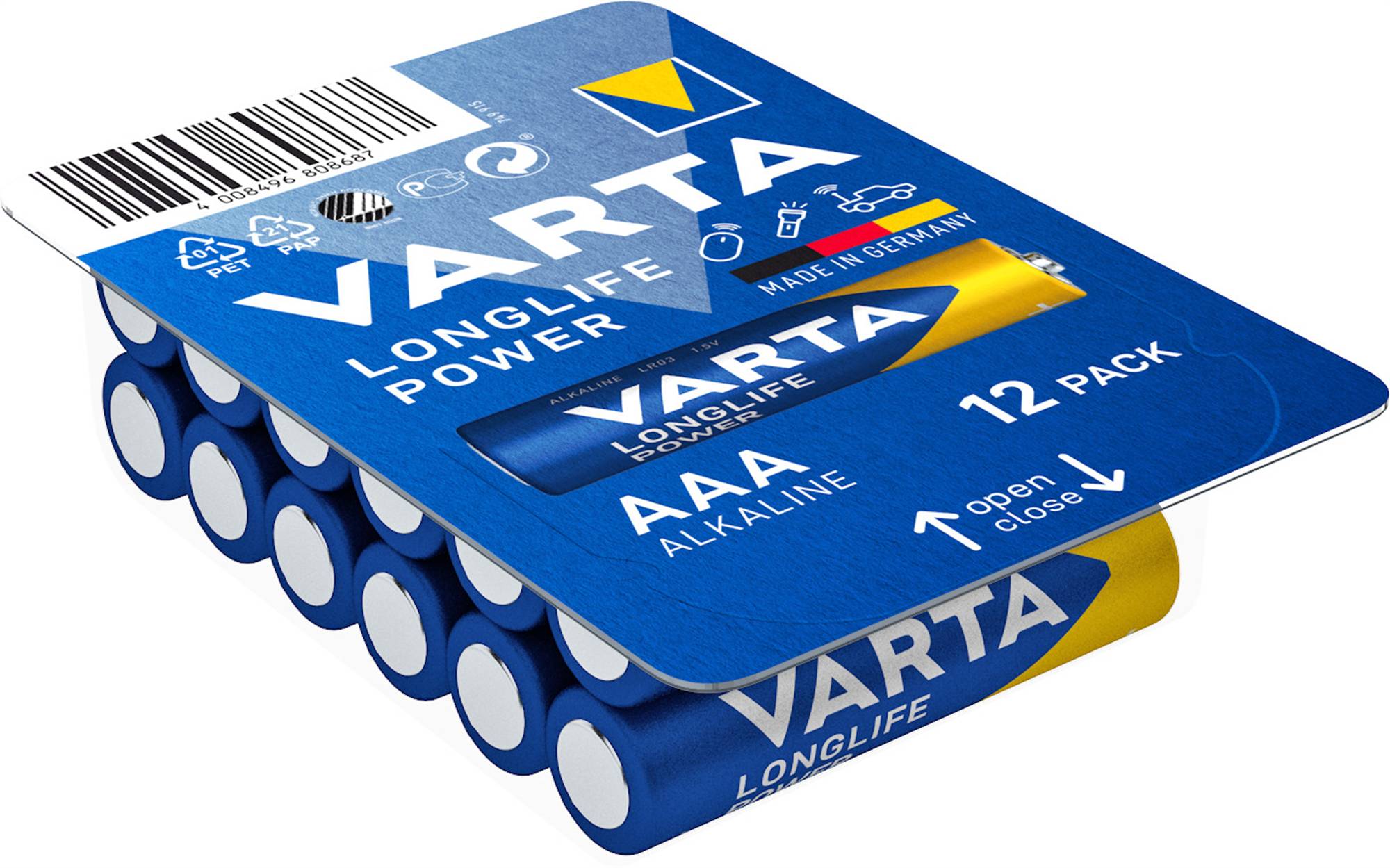 24x Varta 40881 Longlife Power LR03/AAA (Micro) (4903) Batterie, 12 Stk. Box - Alkali-Mangan Batterie (Alkaline), 1,5 V