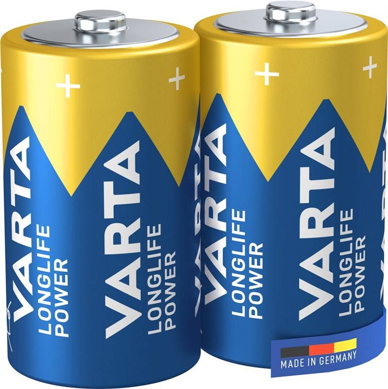 6x Varta 46825 Longlife Power LR20/D (Mono) (4920) Batterie, 2 Stk. im Blister - Alkali-Mangan Batterie (Alkaline), 1,5 V