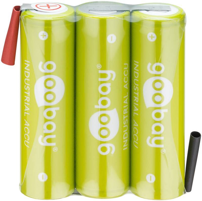 15x Goobay 55652 3x AA (Mignon) Akku - 2100 mAh, Grün - Lötfahne (Z), LSD-NiMH Akku (Ready-to-Use), 3,6 V