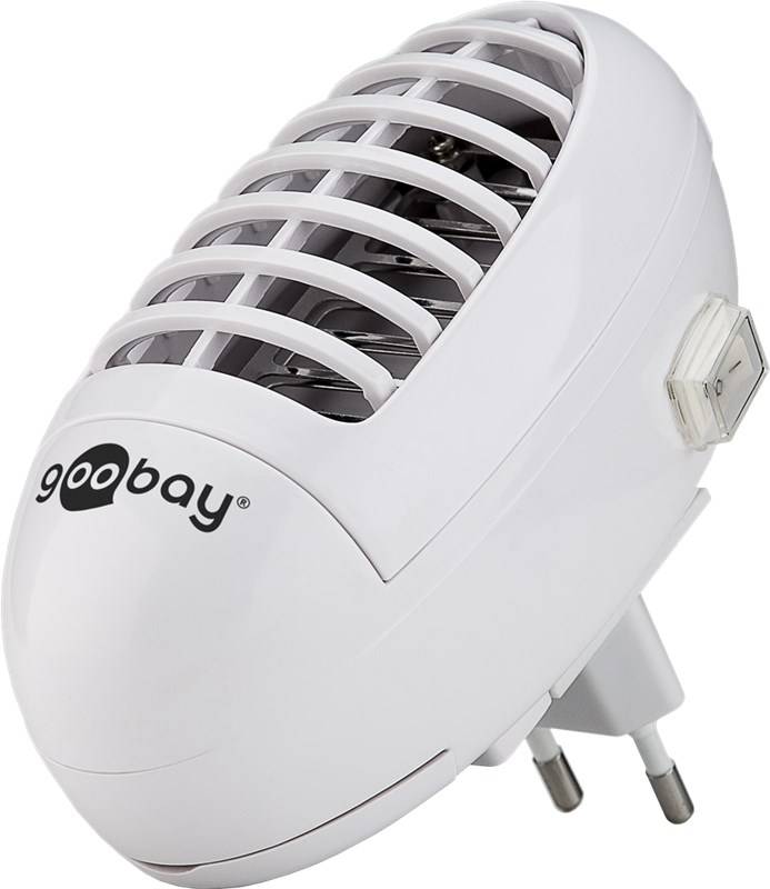 Goobay 59813 UV-LED-Insektenvernichter, Weiß - elektrische UV-LED-Insektenfalle für den Innenbereich