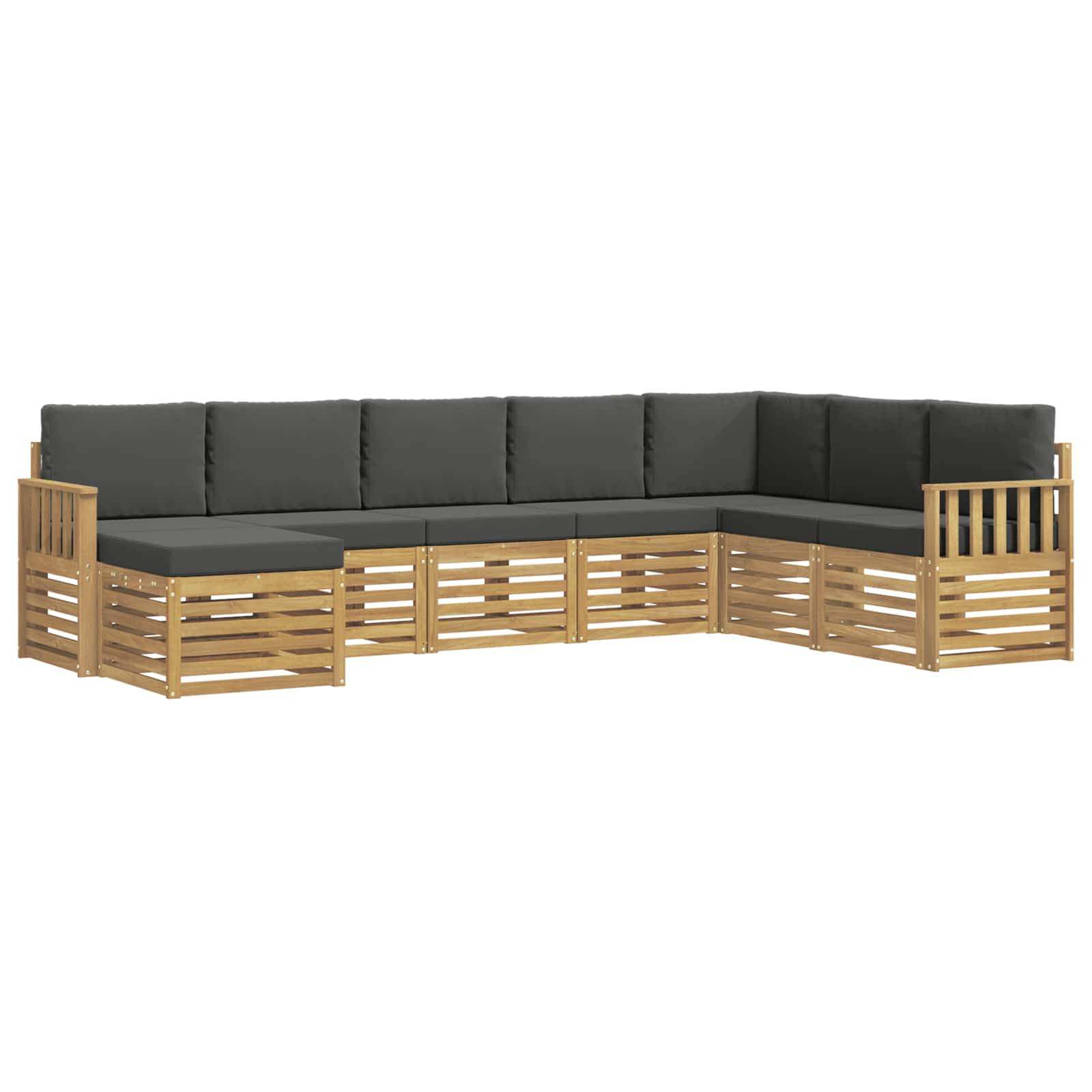 vidaXL Outdoor-Sofagarnitur 8 pcs Weiß und Anthrazit