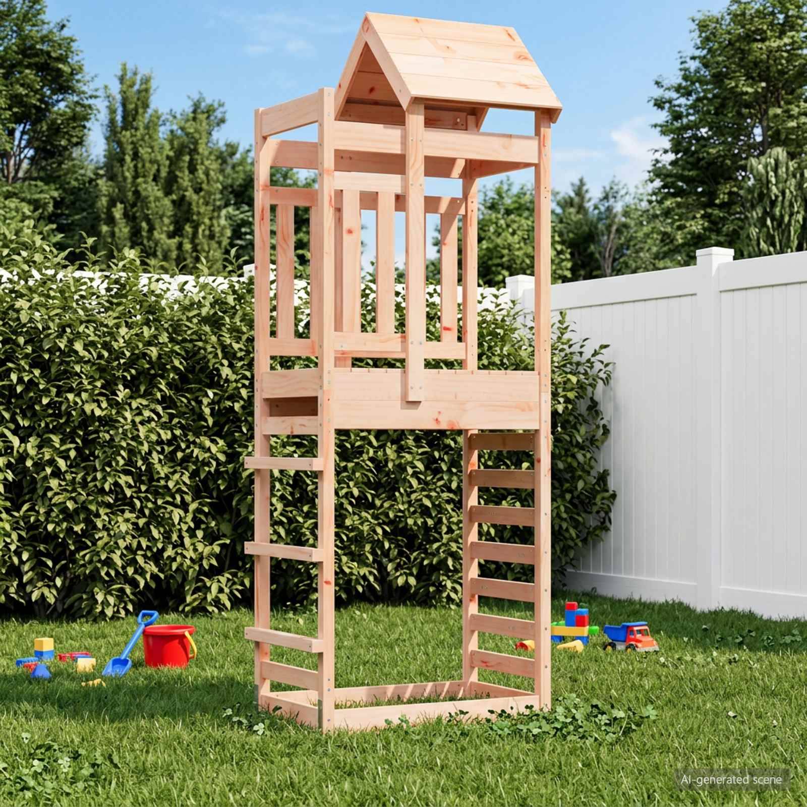 vidaXL Spielturm Braun 52,5 x 85 x 238 cm Massives Douglasienholz