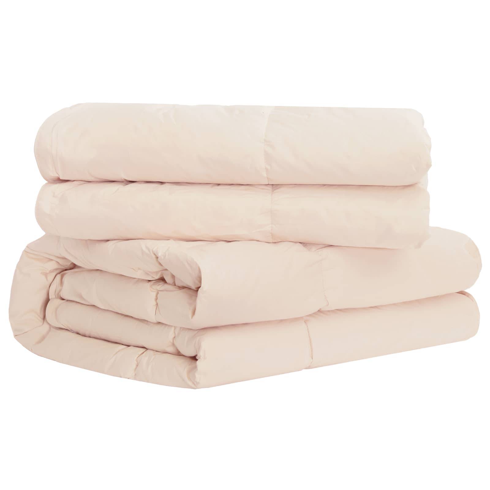 vidaXL Bettwäsche-Set 2 stk. 260 x 240 cm Kapok und Polyester Beige