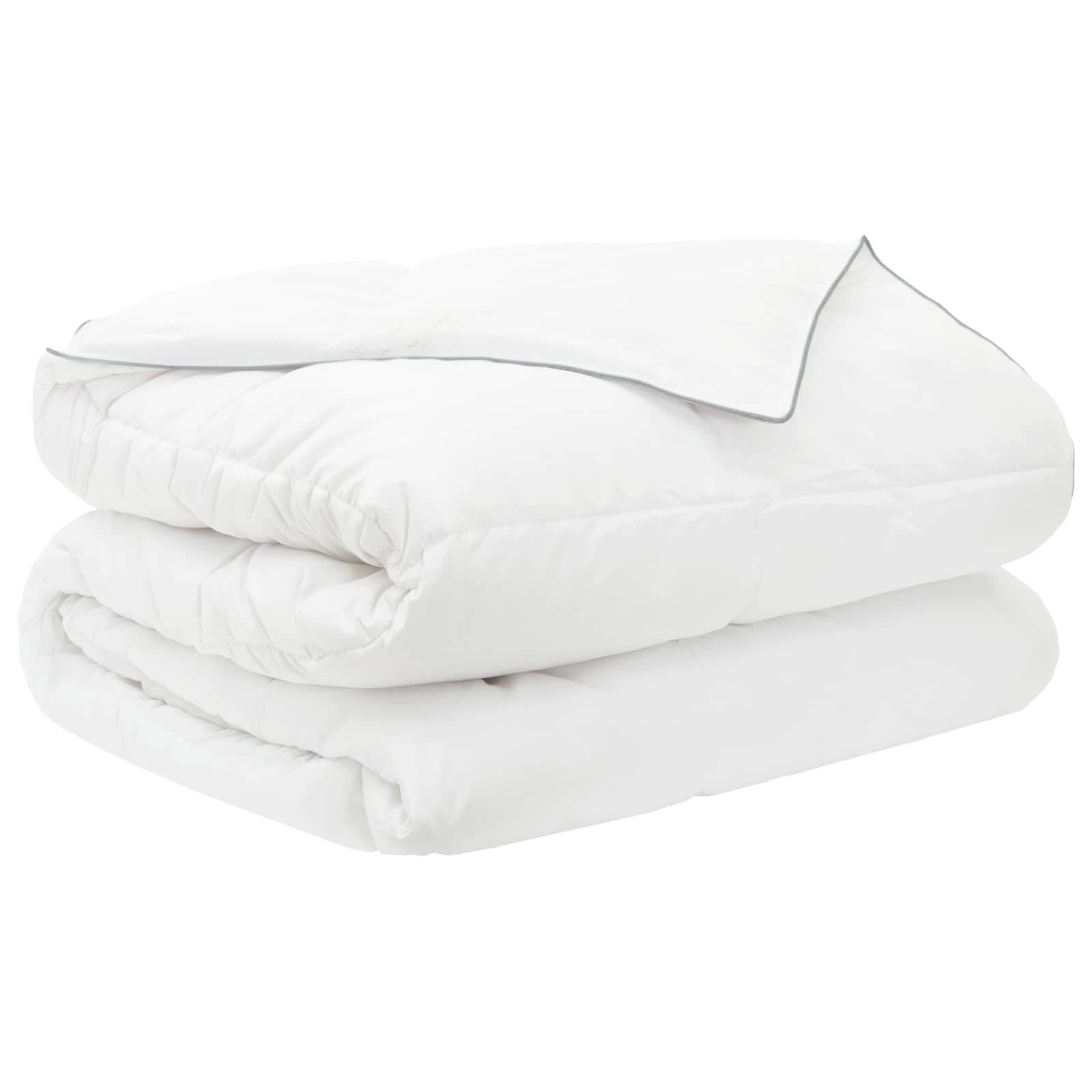 vidaXL Bettwäsche-Set mit Kissen Weiß 155 x 220 cm Polyester, Bambus
