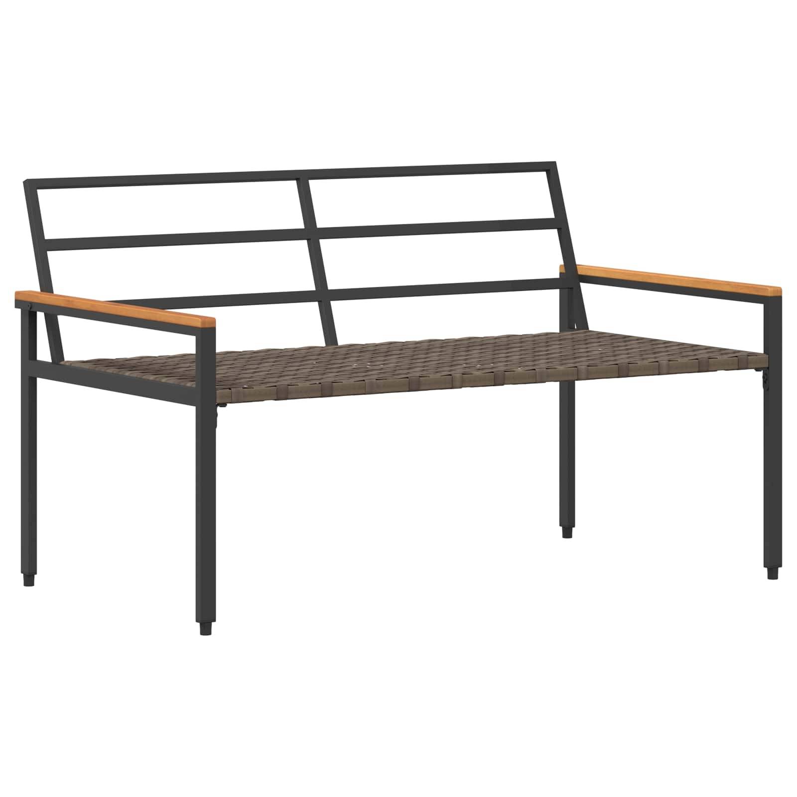 vidaXL Bank Outdoor 2 -Seater 116 x 67,5 x 72 cm Poly-Rattan Cremeweiß