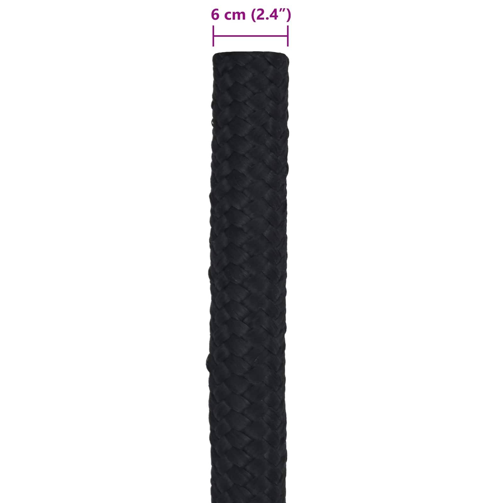 vidaXL Bootsseil 6 mm 5 m Schwarz