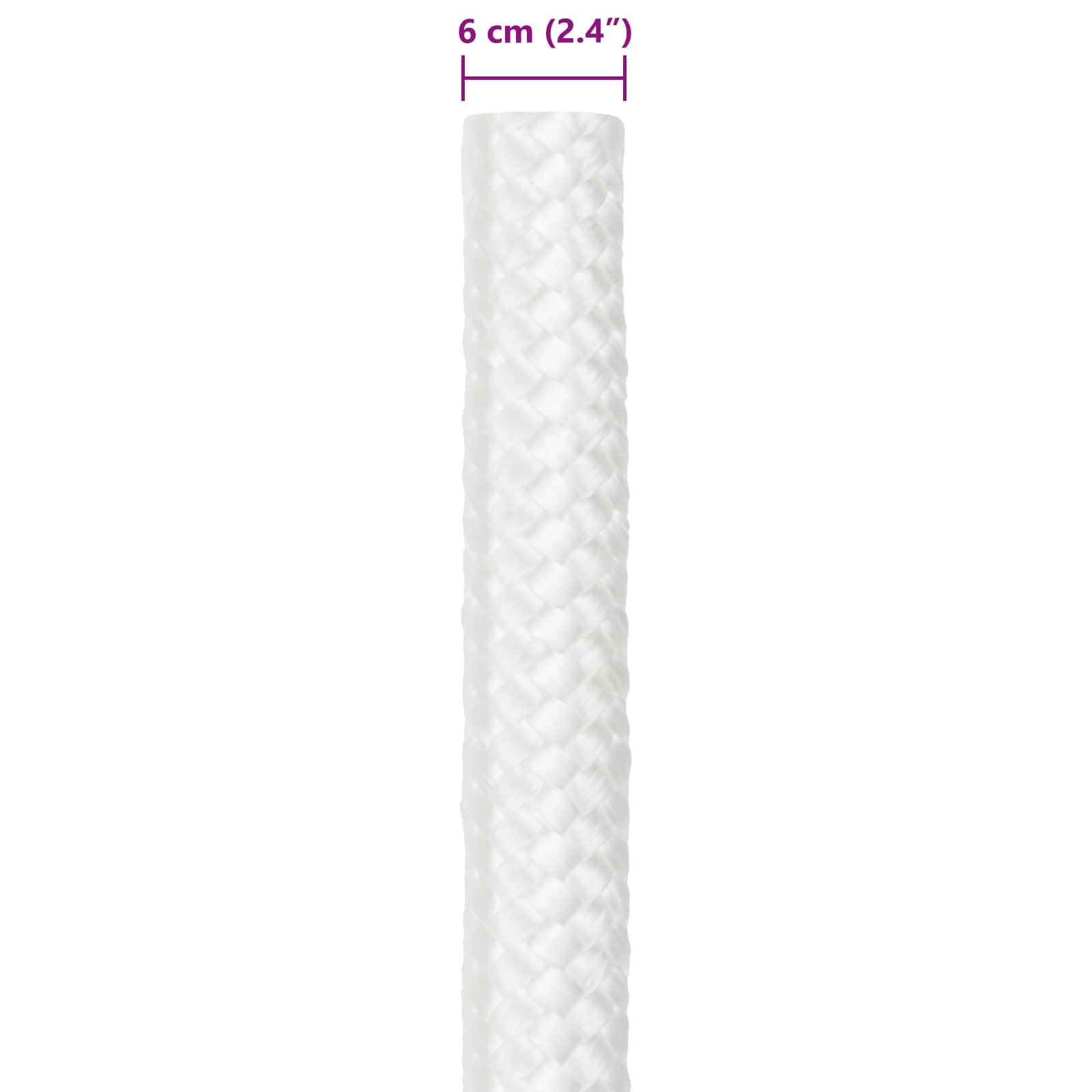 vidaXL Bootsseil 6 mm 5 m Weiß