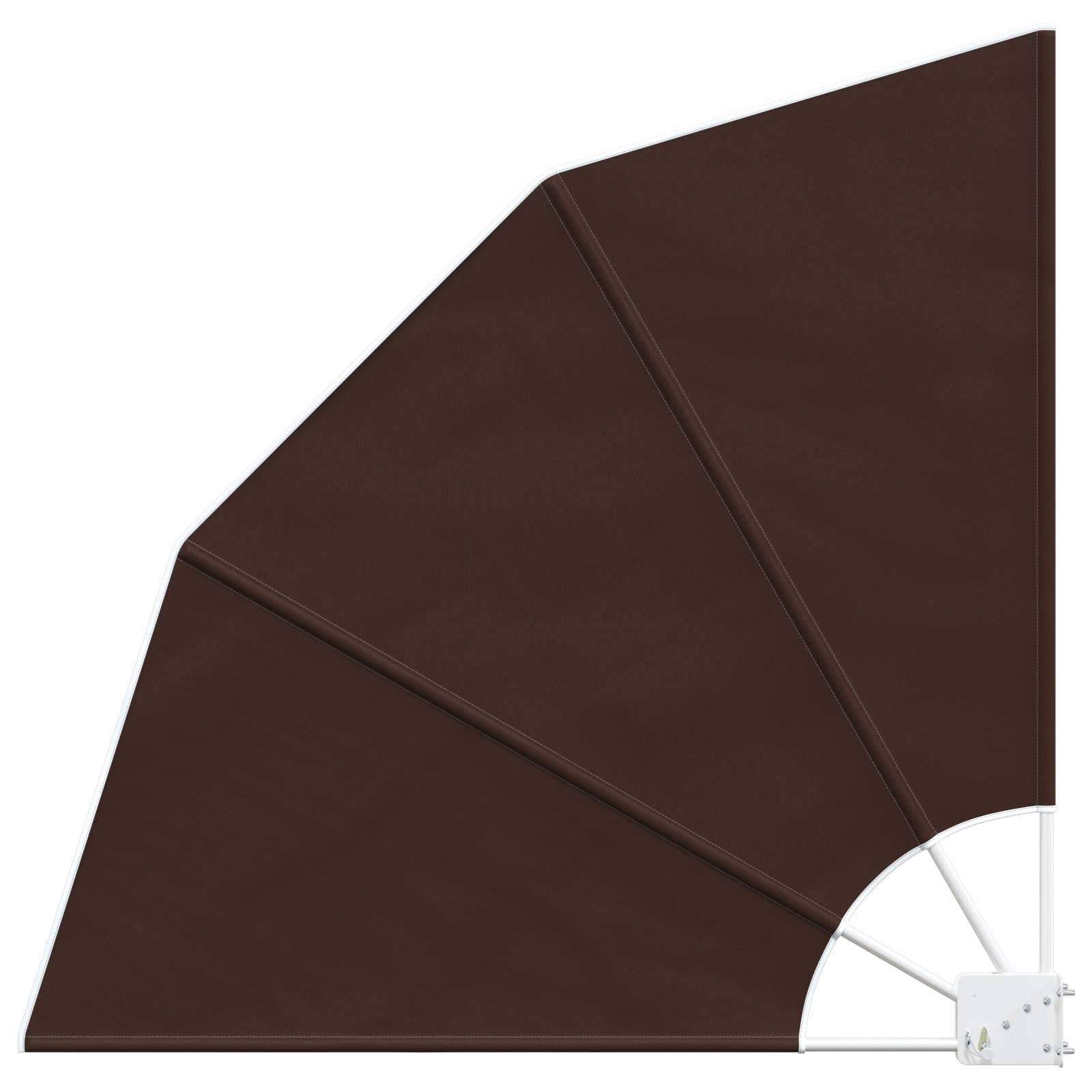 vidaXL Balkon Sichtschutz 160 x 160 cm Polyester Braun