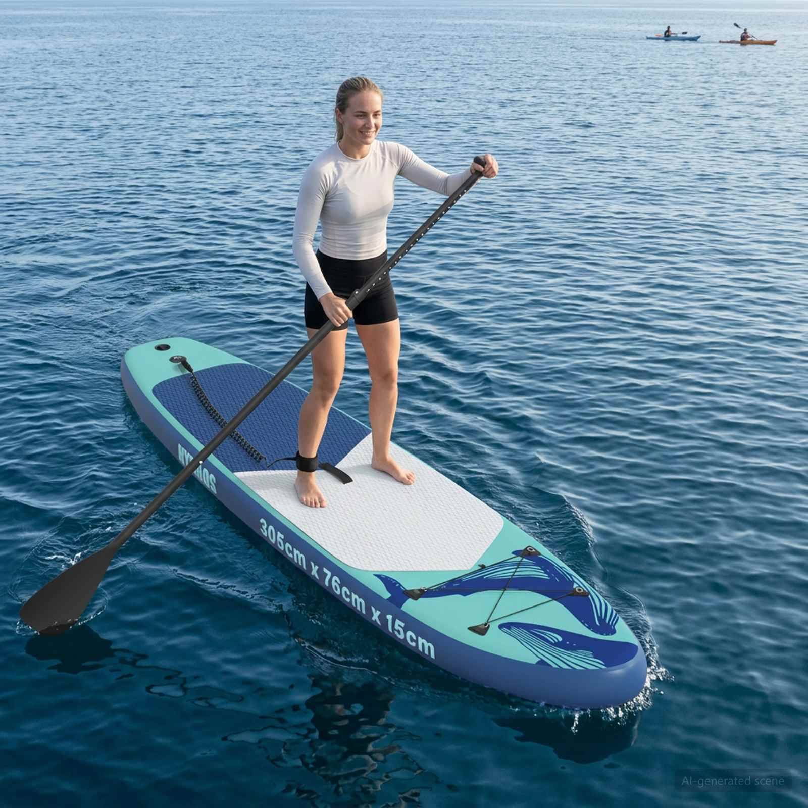 vidaXL Aufblasbares Stand Up Paddle Board HYDROS 305 x 76 x 15 cm für