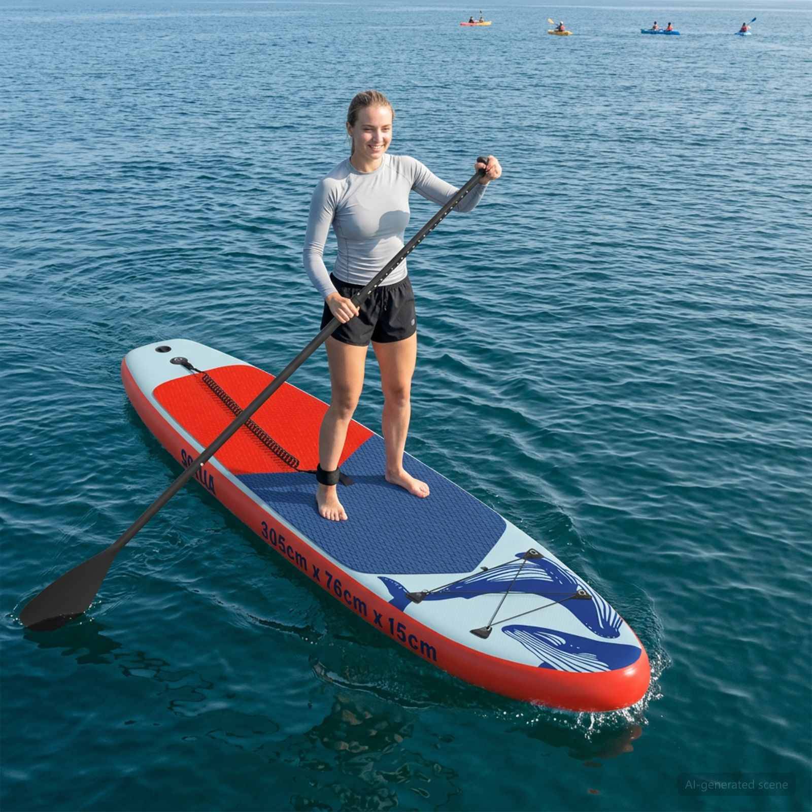 vidaXL Aufblasbares Stand Up Paddle Board SCYLLA 305 x 76 x 15 cm Blau