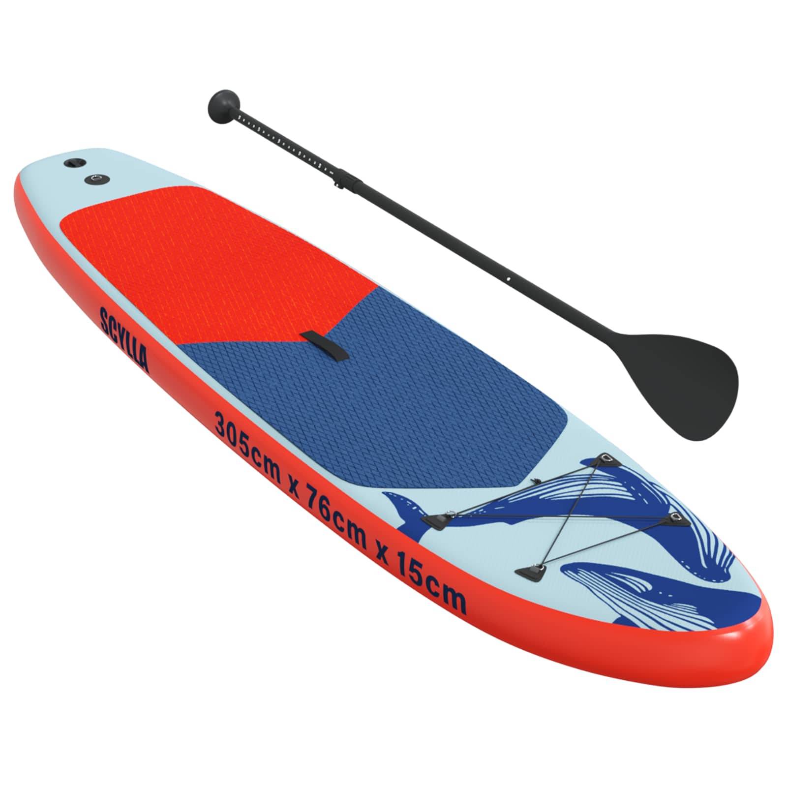 vidaXL Aufblasbares Stand Up Paddle Board SCYLLA 305 x 76 x 15 cm Blau