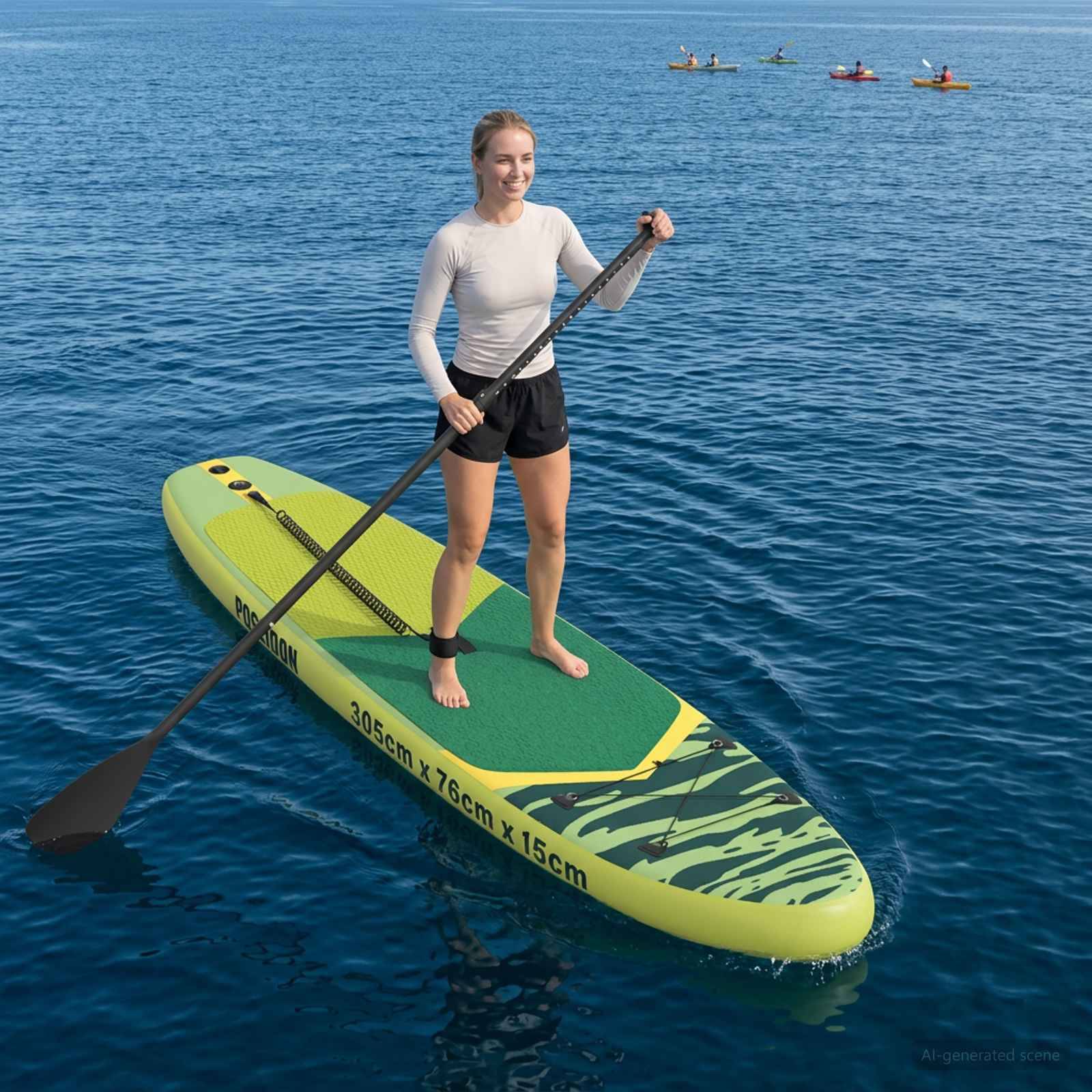 vidaXL Aufblasbares Stand-Up-Paddle-Board POSEIDON 305 x 76 x 15 cm