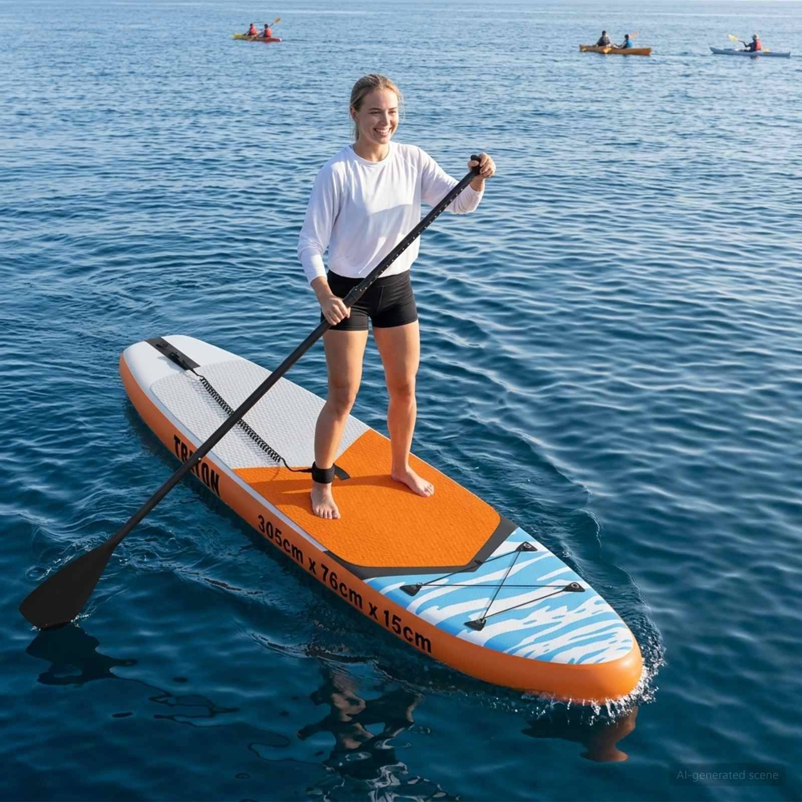 vidaXL Aufblasbares Stand Up Paddle Board TRITON 305 x 76 x 15 cm Blau