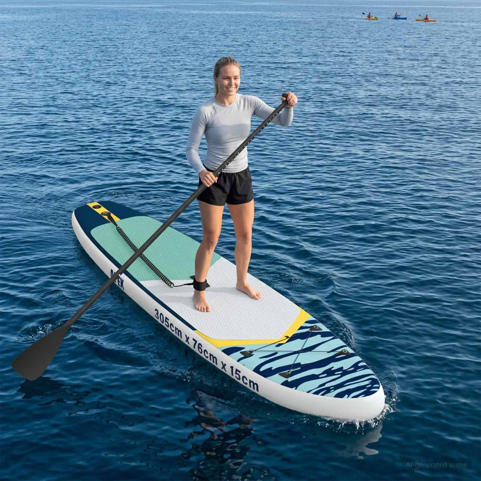 vidaXL Aufblasbares Stand Up Paddle Board APEX 305 x 76 x 15 cm Blau