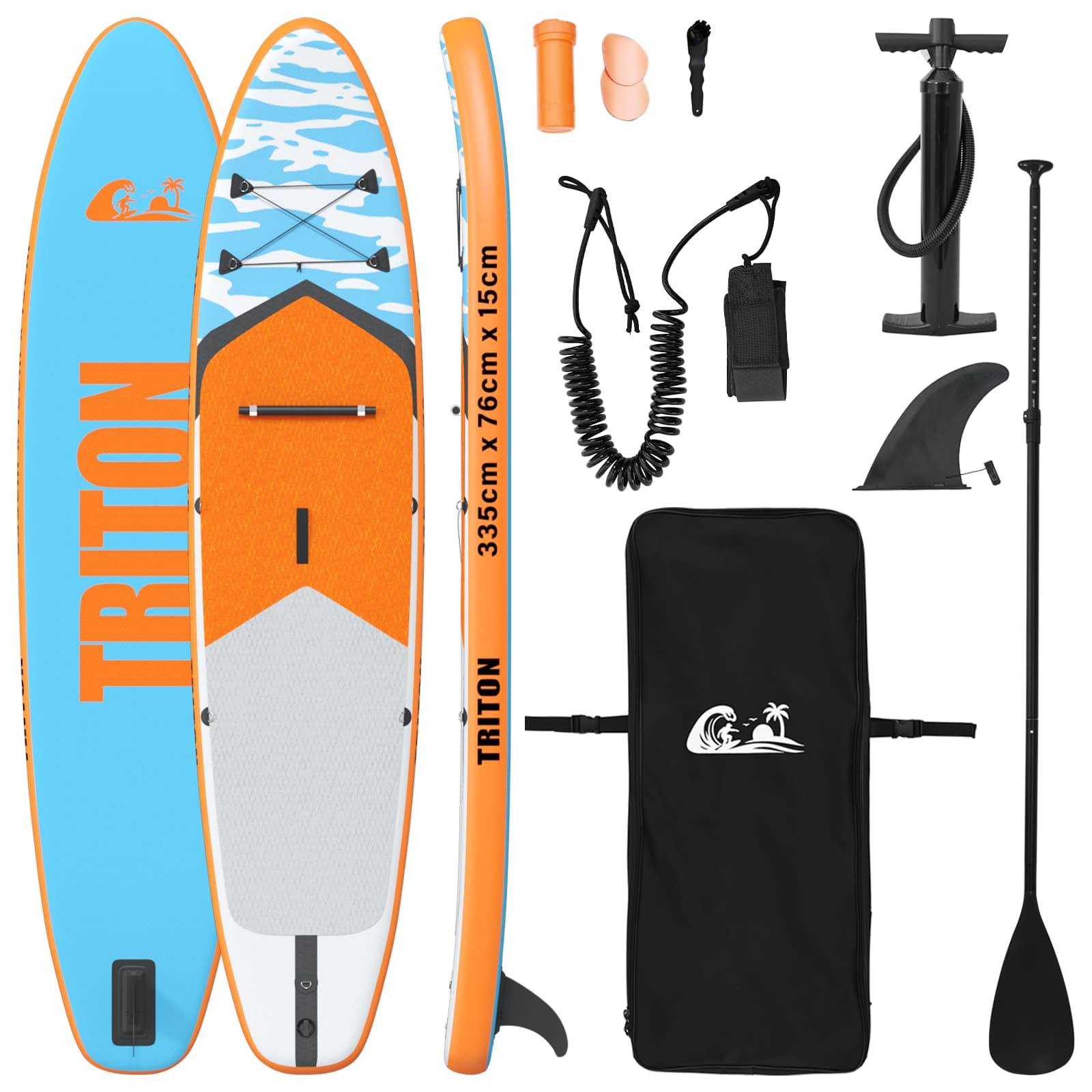 vidaXL Aufblasbares Stand-Up-Paddle-Board TRITON 335 x 76 x 15 cm Blau