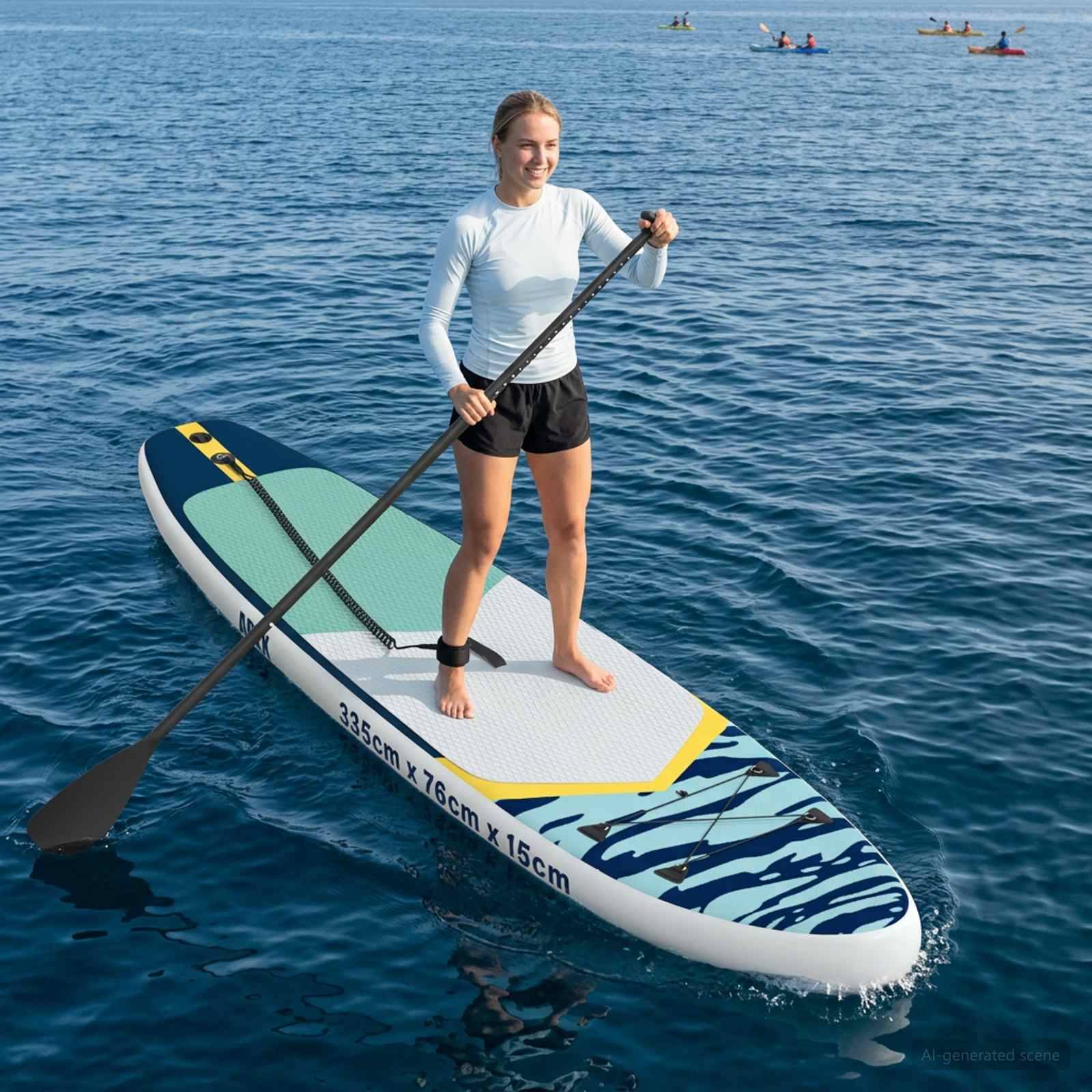 vidaXL Aufblasbares Stand-Up-Paddle-Board APEX 335 x 76 x 15 cm Blau